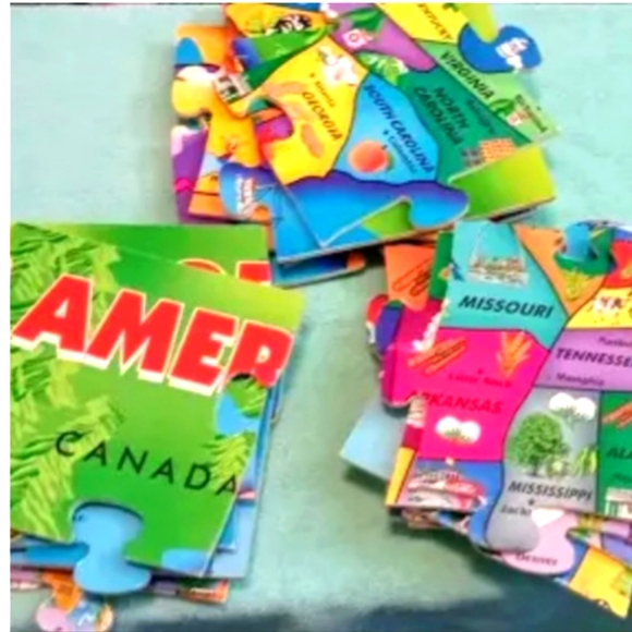 26 pc USA Wooden Floor Puzzle New in box - Picture 6 of 8